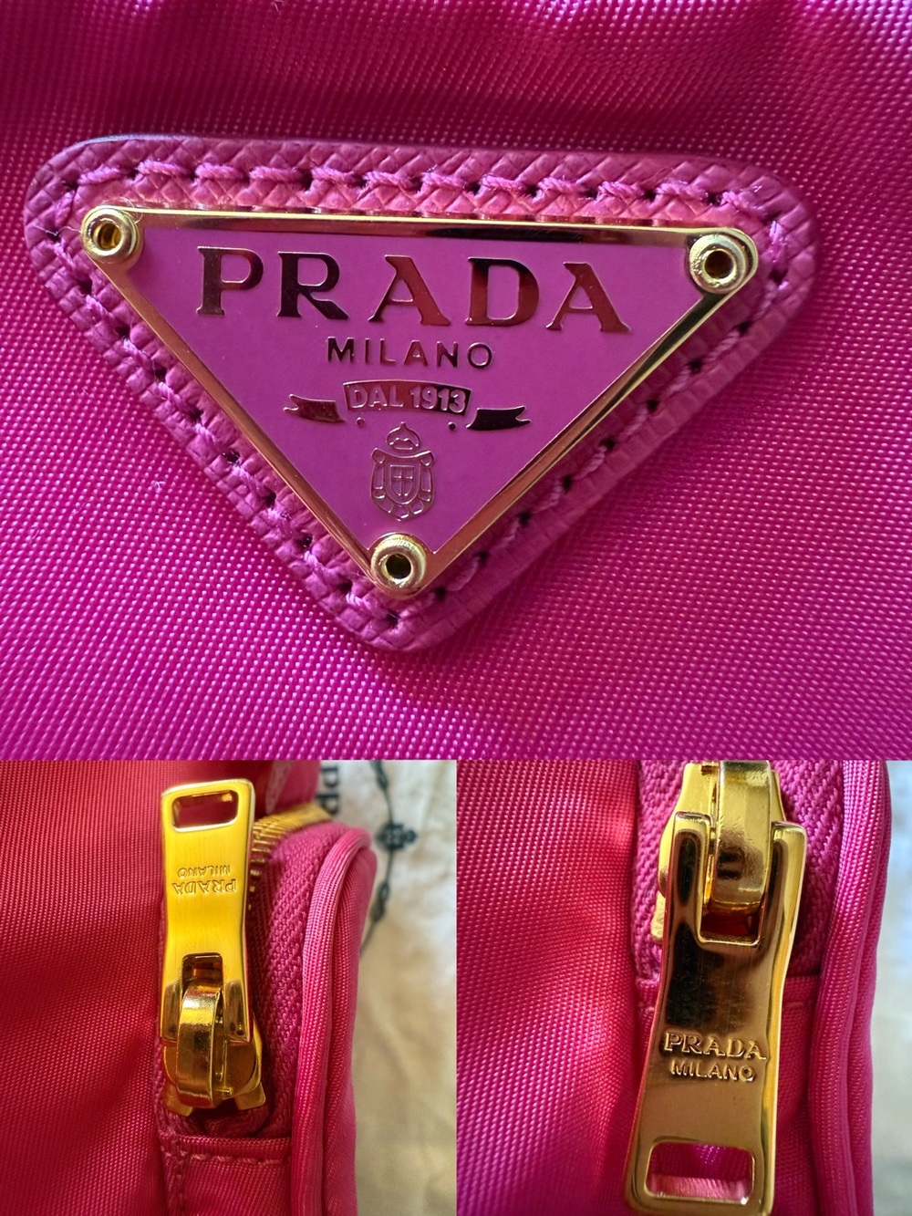 Auth Prada Duet Re-Nylon Bucket Bag - Picture 7 of 14